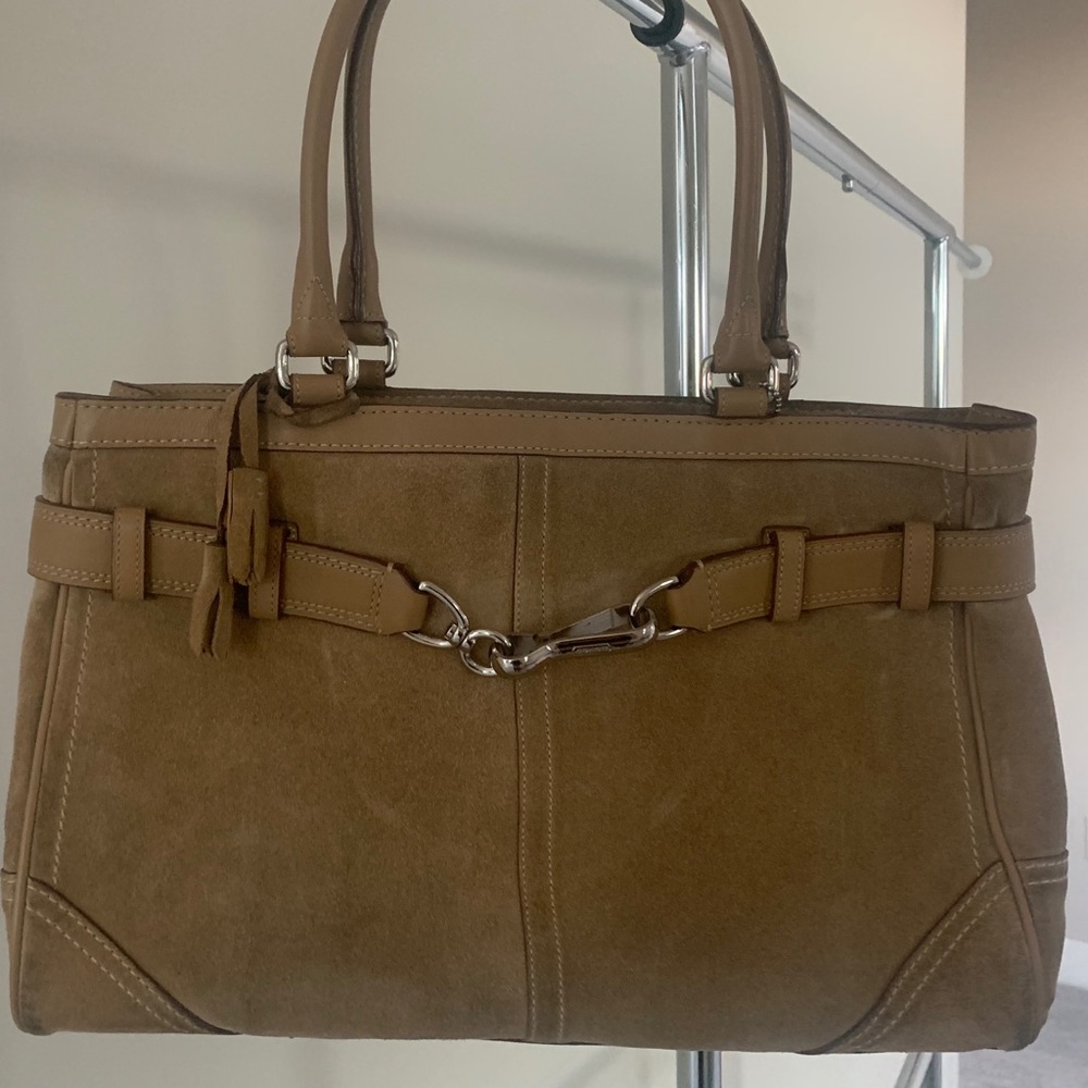 Coach Suede Shoulder Bag